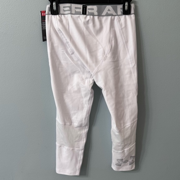 NWT Under Armour White Pants Size Youth XLarge Fitted HeatGear - Picture 8 of 16